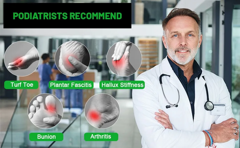 Carbon Fiber Einlegesohlen, 1 Paar starre Einlegesohle für Schmerzlinderung Erholung von arthritischen Zehe Turf Toe, Hallux rigidus2 (7)