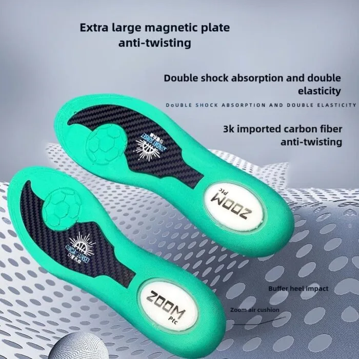 Semelles de football anti-torsion en fibre de carbone respirantes Semelles de chaussures de sport antidérapantes et absorbant les chocs (1 (3)