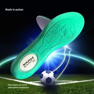 Atmungsaktive Kohlenstoff-Faser Anti-Twist-Fußball-Einlegesohlen Anti-Rutsch-Stoßdämpfung Sportschuh-Einlegesohlen (1 (3))