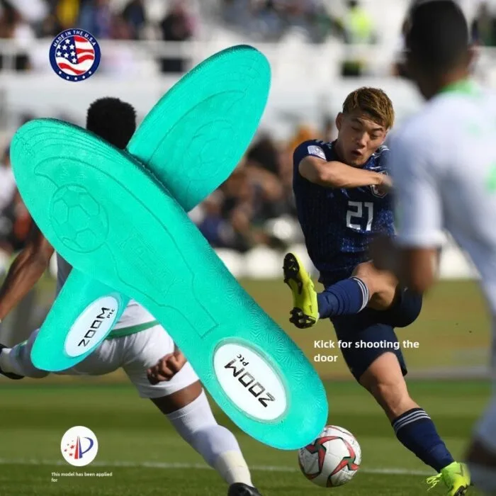 Semelles de football anti-torsion en fibre de carbone respirantes Semelles de chaussures de sport antidérapantes et absorbant les chocs (1 (3)