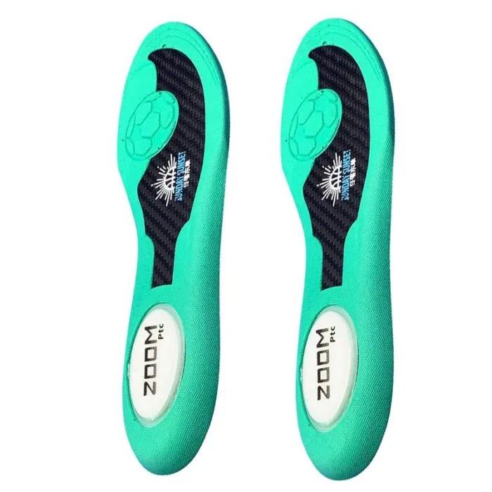 Semelles de football anti-torsion en fibre de carbone respirantes Semelles de chaussures de sport antidérapantes et absorbant les chocs (20(1)