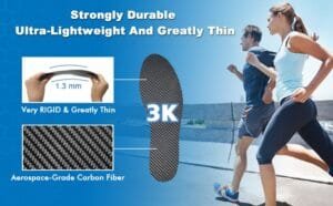 Carbon Fiber Insoles, 1 Pair Rigid Insole Insert for Pain Relief Recovery of Ar ( (2)