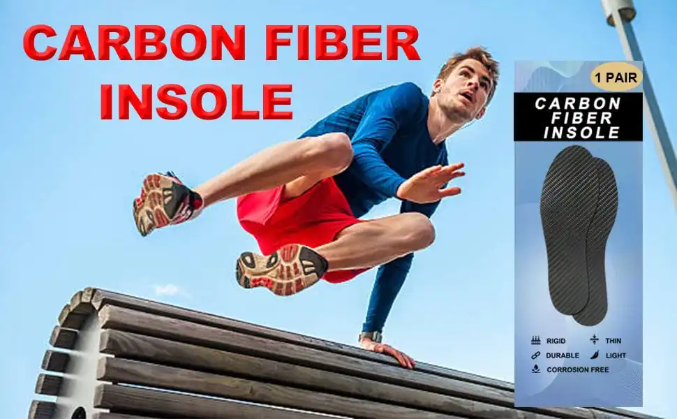 Carbon Fiber Einlegesohlen, 1 Paar starre Einlegesohle für Schmerzlinderung Erholung von Ar ( (2)