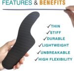 Morton's Extension Orthotic, palmilha de fibra de carbono, palmilha rígida de apoio para os pés para Morton's Toe, Turf Toe (8)