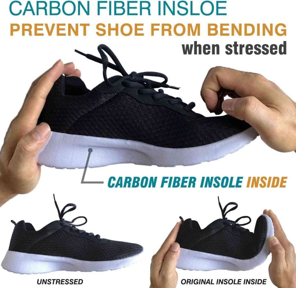 Palmilha de fibra de carbono, palmilha rígida de apoio para os pés para o dedo do pé de Morton, dedo do pé de grama (8)