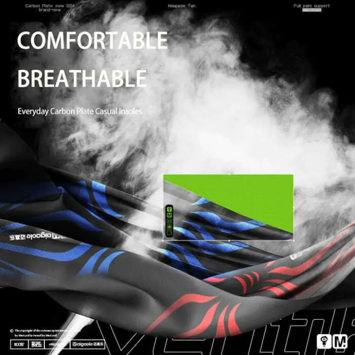 Laufende Carbonplatte Einlegesohle 0.40.6 mm zur Unterstützung von Laufanfängern Laufschuheinlagen volle Handfläche Rebound Sportschuhpolster (14)