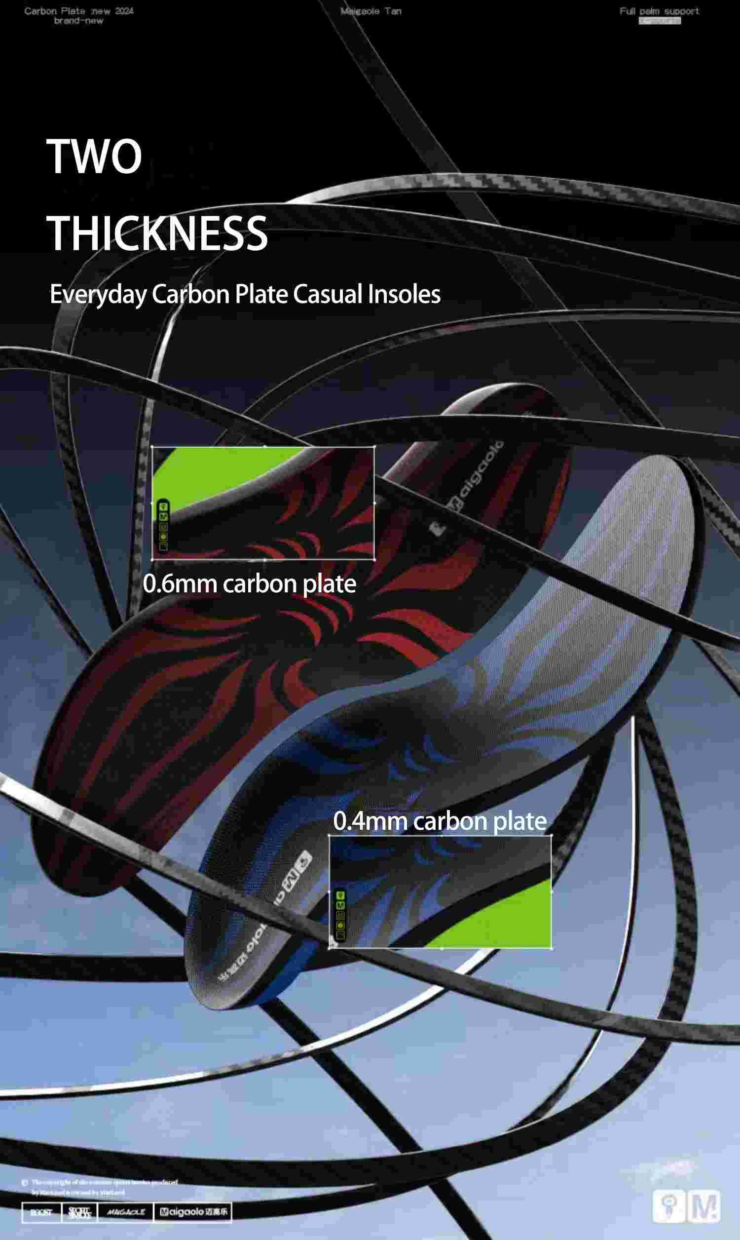 Laufende Carbonplatte Einlegesohle 0.40.6 mm zur Unterstützung von Laufanfängern Laufschuheinlagen volle Handfläche Rebound Sportschuhpolster (14)