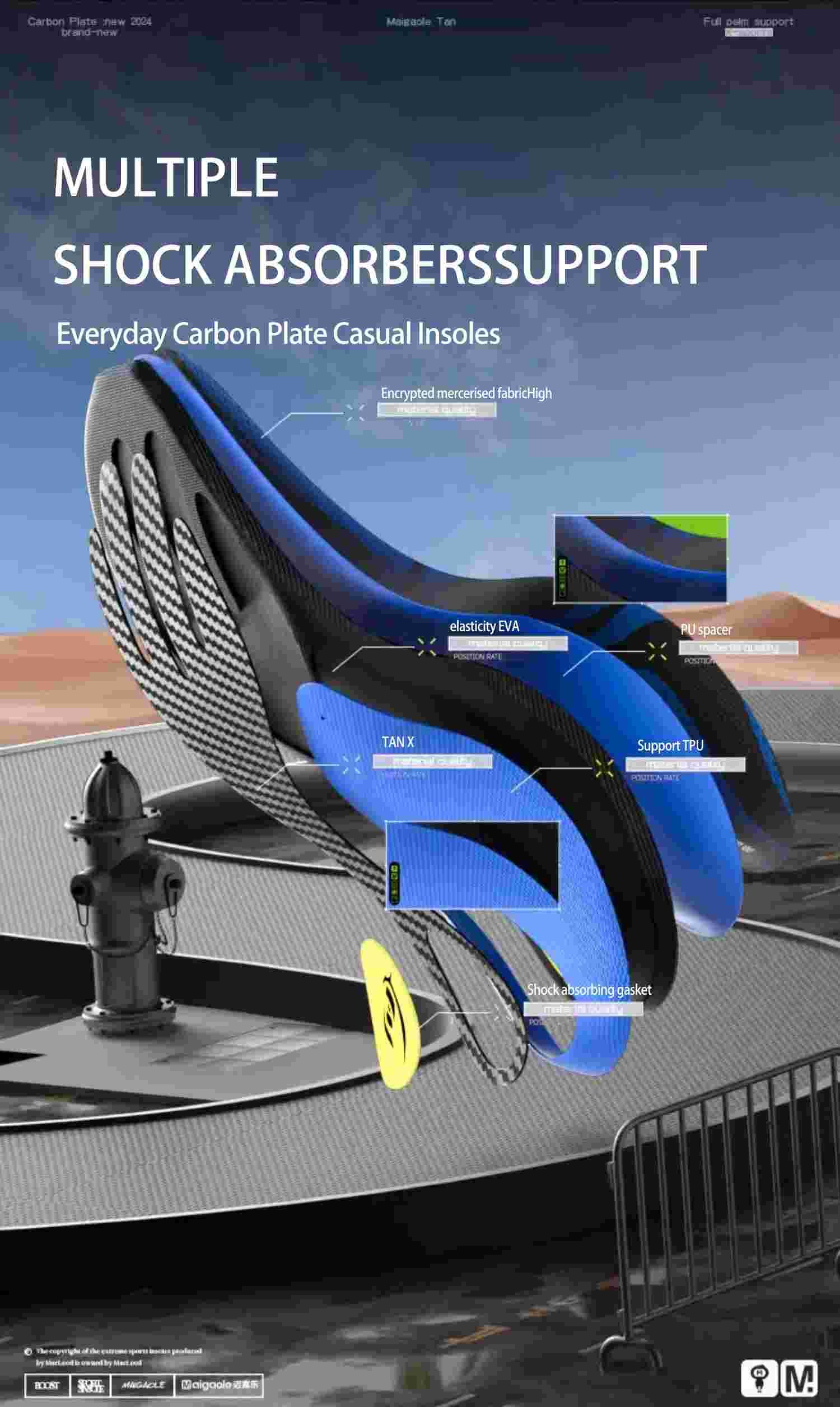 Laufende Carbonplatte Einlegesohle 0.40.6 mm zur Unterstützung von Laufanfängern Laufschuheinlagen volle Handfläche Rebound Sportschuhpolster (14)