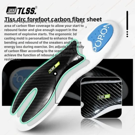 Plantillas de fútbol profesionales de fibra de carbono TLSS - Ortesis deportivas amortiguadoras para botas de fútbol
