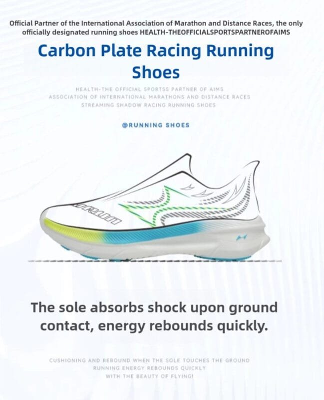 Tênis de Maratona com Placa de Carbono Tênis de Corrida de Campo de Atletismo para Treinamento e Competição (10)-1