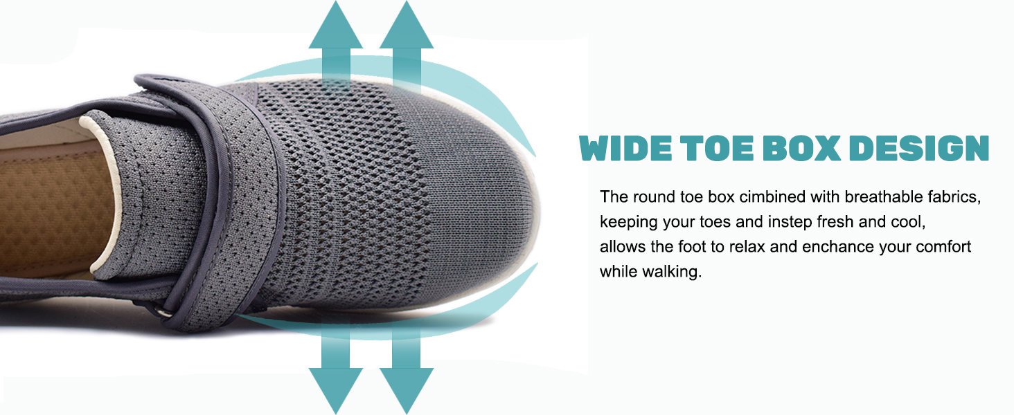 Women Men Diabetic Shoes Extra Wide Edema Shoes Outdoor Walking Sneakers Plantar Fasciitis Shoes